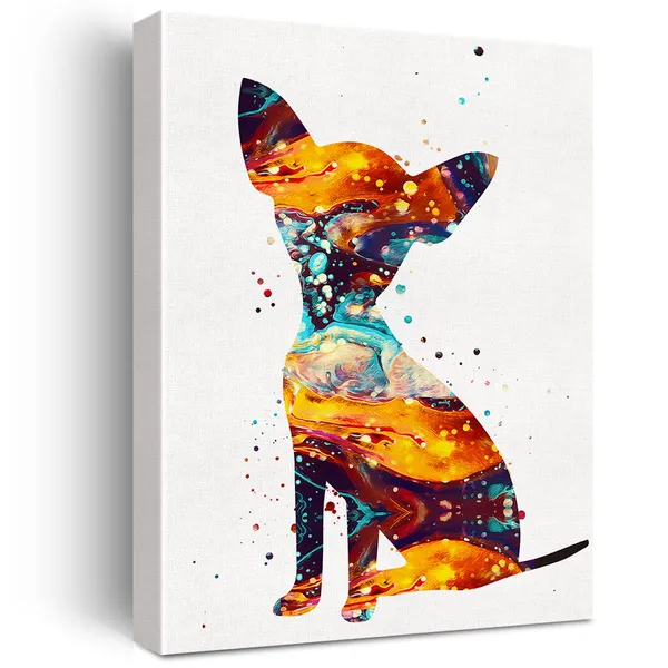 Multicolor_Watercolor_Chihuahua_Dog_Canvas_Wall_Art_Pet_Puppy_Dog_Chihuahua_Canvas_Print_Painting_Poster_Wall_Decor_Framed_Dog_Lovers_Gifts_12_X_16_Inch