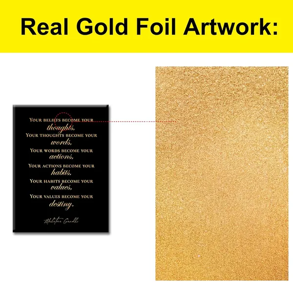 Multicolor_Inspirational_Gold_Foil_Canvas_Wall_Art_Positive_Your_Beliefs_Become_Your_Thoughts_Quote_Print_Framed_Canvas_Painting_Artwork_Home_Decor_Gifts_12_X_16_Inch