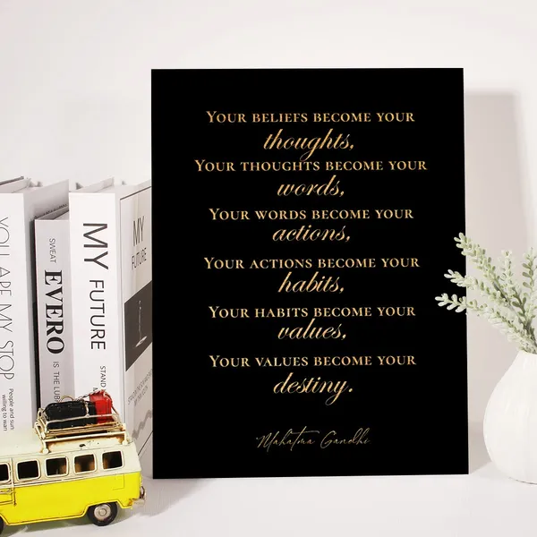 Multicolor_Inspirational_Gold_Foil_Canvas_Wall_Art_Positive_Your_Beliefs_Become_Your_Thoughts_Quote_Print_Framed_Canvas_Painting_Artwork_Home_Decor_Gifts_12_X_16_Inch
