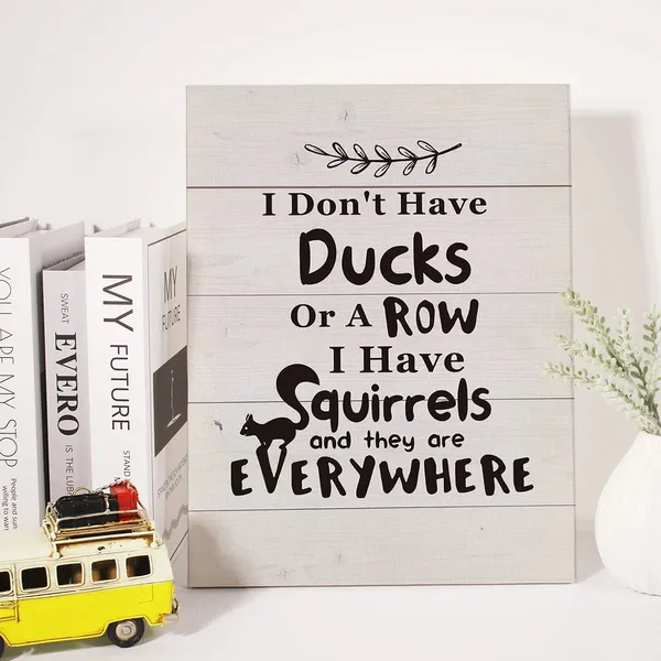 Multicolor_Funny_Saying_Quote_Canvas_Wall_Art_I_Dont_Have_Ducks_Or_A_Row_Canvas_Print_Squirrels_Painting_Wall_Decor_Framed_Gift_12_X_16_Inch