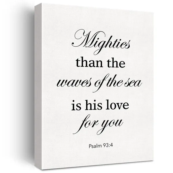 Multicolor_Christian_Canvas_Wall_Art_Motivational_Mightier_Than_The_Waves_Of_The_Sea_Is_His_Love_|_For_You_Canvas_Print_Scripture_Bible_Verse_Painting_Home_Wall_Decor_Framed_Gift_12_X_16_Inch