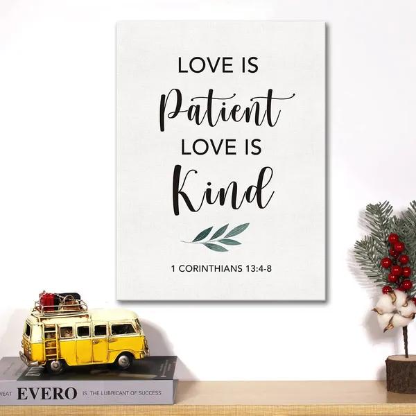 Multicolor_Christian_Canvas_Wall_Art_Motivational_Love_Is_Patient_Love_Is_Kind_Canvas_Print_Scripture_Bible_Verse_Painting_Home_Wall_Decor_Framed_Nursery_Gift_12_X_16_Inch