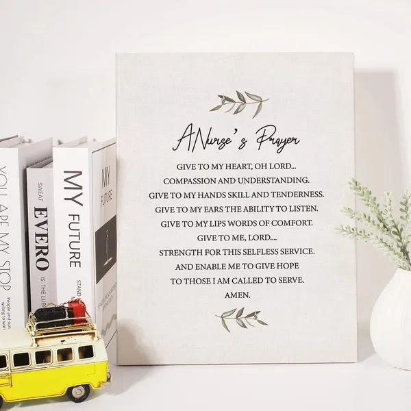 Multicolor_Inspirational_Nursing_Canvas_Wall_Art_A_Nurse'S_Prayer_Canvas_Print_Positive_Nurse_Painting_Wall_Decor_Framed_Motivational_Gift_12_X_16_Inch