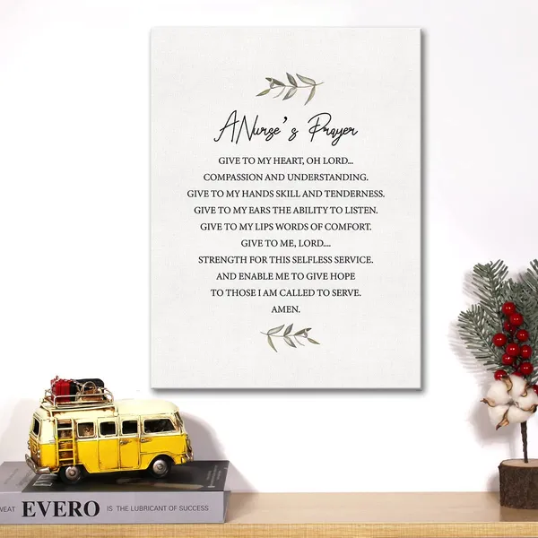 Multicolor_Inspirational_Nursing_Canvas_Wall_Art_A_Nurse'S_Prayer_Canvas_Print_Positive_Nurse_Painting_Wall_Decor_Framed_Motivational_Gift_12_X_16_Inch