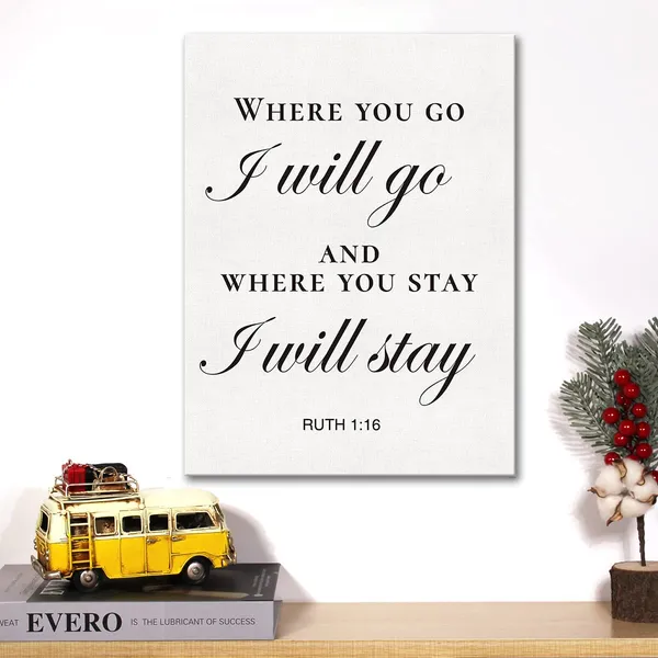 Multicolor_Christian_Canvas_Wall_Art_Motivational_Where_You_Go_I_Will_Go_Ruth_1:16_Canvas_Print_Positive_Scripture_Bible_Verse_Painting_Home_Wall_Decor_Framed_Gift_12_X_16_Inch