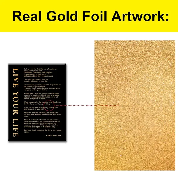 Gold_Inspirational_Gold_Foil_Canvas_Wall_Art_Motivational_Live_Your_Life_Quote_Print_Framed_Canvas_Painting_Artwork_Home_Decor_Gifts_12_X_16_Inch