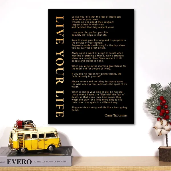 Gold_Inspirational_Gold_Foil_Canvas_Wall_Art_Motivational_Live_Your_Life_Quote_Print_Framed_Canvas_Painting_Artwork_Home_Decor_Gifts_12_X_16_Inch