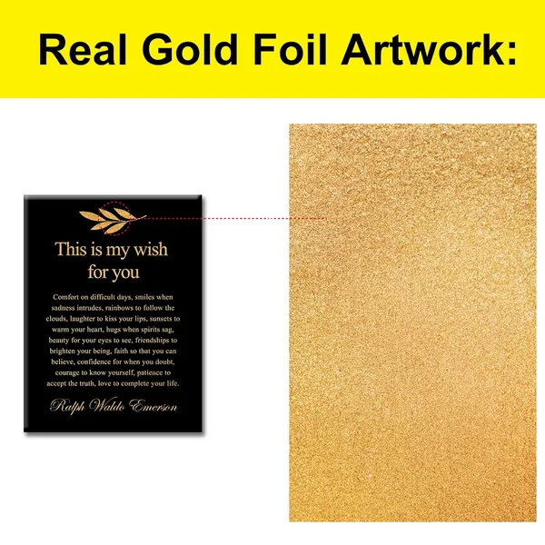 Multicolor_Inspirational_Gold_Foil_Canvas_Wall_Art_Positive_This_Is_My_Wish_|_For_You_Quotes_Print_Framed_Canvas_Painting_Artwork_Home_Decor_Gifts_12_X_16_Inch