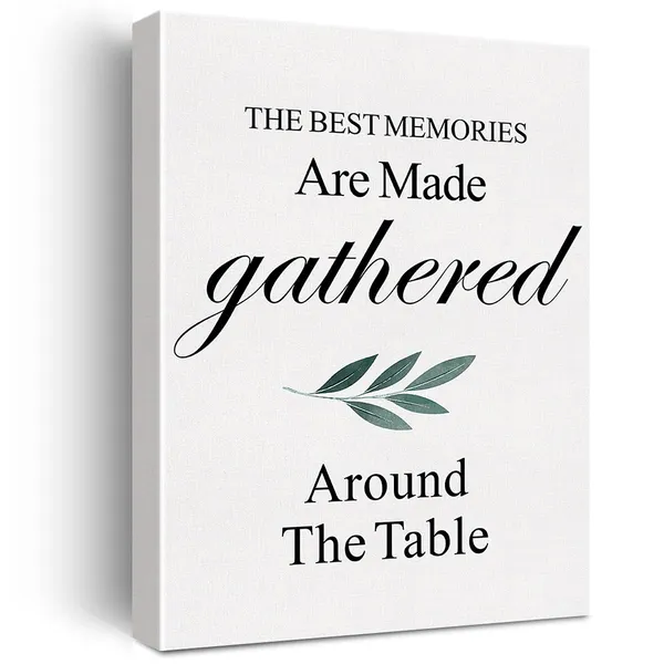 Multicolor_The_Best_Memories_Are_Made_Gathered_Around_The_Table_Quote_Canvas_Wall_Art_Print_Positive_Canvas_Painting_Home_Dining_Room_Office_Wall_Decor_Framed_Gift_12_X_16_Inch