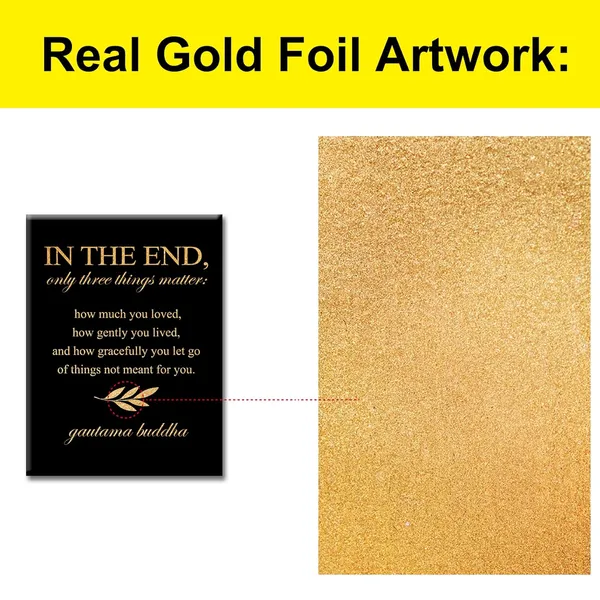 Multicolor_Inspirational_Gold_Foil_Canvas_Wall_Art_Positive_In_The_End_Only_Three_Things_Matter_Buddha_Quotes_Print_Framed_Canvas_Painting_Artwork_Home_Decor_Gifts_12_X_16_Inch
