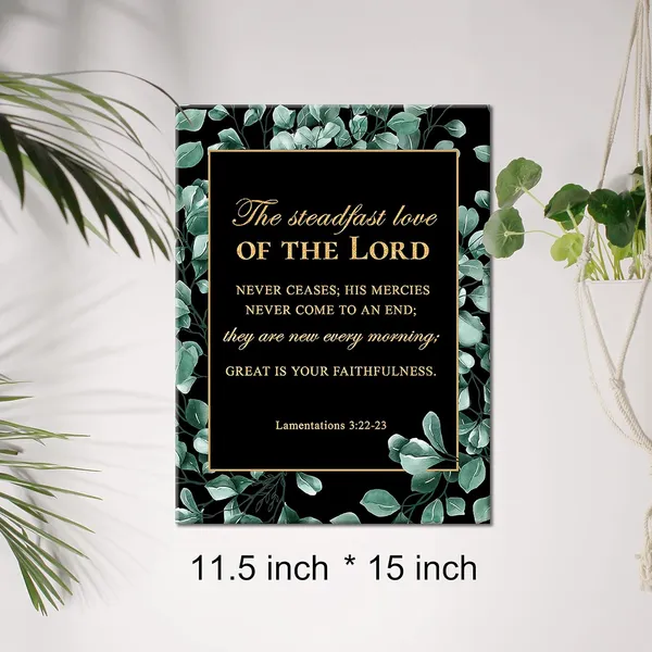 Multicolor_Christian_Gold_Foil_Canvas_Wall_Art_Motivational_Lamentations_3:22-23_Great_Is_Your_Faithfulness_Print_Framed_Canvas_Painting_Artwork_Home_Decor_Gifts_12_X_16_Inch