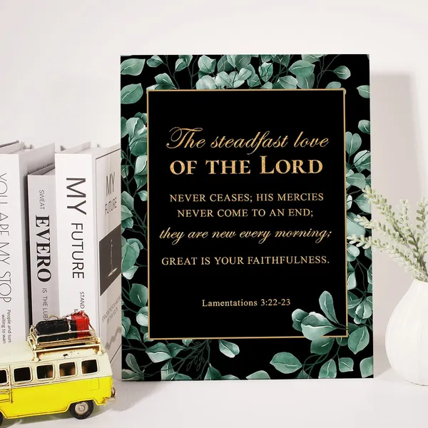 Multicolor_Christian_Gold_Foil_Canvas_Wall_Art_Motivational_Lamentations_3:22-23_Great_Is_Your_Faithfulness_Print_Framed_Canvas_Painting_Artwork_Home_Decor_Gifts_12_X_16_Inch