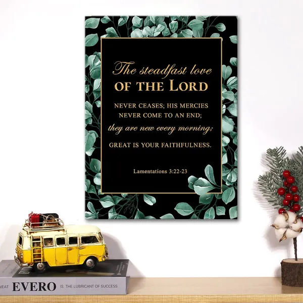 Multicolor_Christian_Gold_Foil_Canvas_Wall_Art_Motivational_Lamentations_3:22-23_Great_Is_Your_Faithfulness_Print_Framed_Canvas_Painting_Artwork_Home_Decor_Gifts_12_X_16_Inch