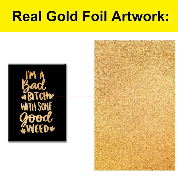 Multicolor_Funny_Gold_Foil_Canvas_Wall_Art_Humor_Leaf_Quote_Print_Framed_Canvas_Painting_Artwork_Home_Decor_Gifts_12_X_16_Inch