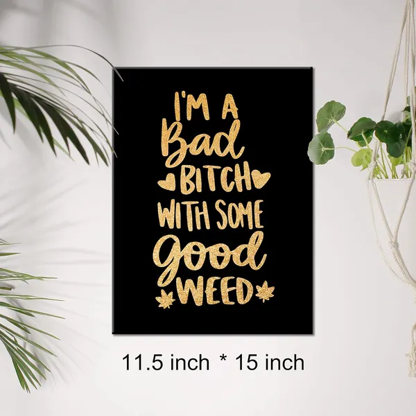 Multicolor_Funny_Gold_Foil_Canvas_Wall_Art_Humor_Leaf_Quote_Print_Framed_Canvas_Painting_Artwork_Home_Decor_Gifts_12_X_16_Inch