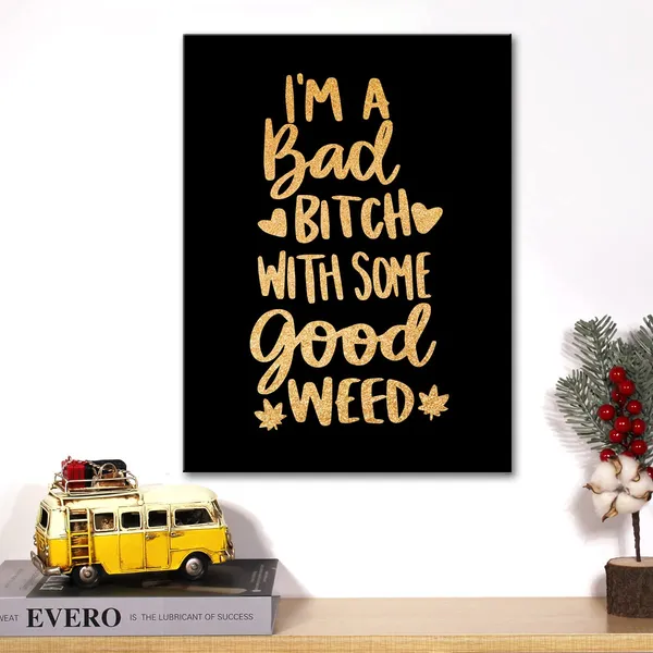 Multicolor_Funny_Gold_Foil_Canvas_Wall_Art_Humor_Leaf_Quote_Print_Framed_Canvas_Painting_Artwork_Home_Decor_Gifts_12_X_16_Inch