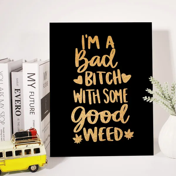 Multicolor_Funny_Gold_Foil_Canvas_Wall_Art_Humor_Leaf_Quote_Print_Framed_Canvas_Painting_Artwork_Home_Decor_Gifts_12_X_16_Inch