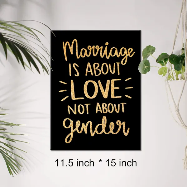 Multicolor_Wedding_Gold_Foil_Canvas_Wall_Art_Marriage_Is_About_Love_Not_About_Gender_Quote_Print_Framed_Canvas_Painting_Artwork_Home_Decor_Gifts_12_X_16_Inch
