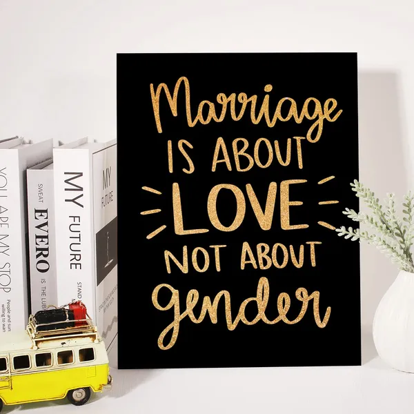Multicolor_Wedding_Gold_Foil_Canvas_Wall_Art_Marriage_Is_About_Love_Not_About_Gender_Quote_Print_Framed_Canvas_Painting_Artwork_Home_Decor_Gifts_12_X_16_Inch