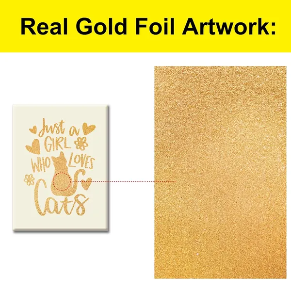 Multicolor_Cat_Lover_Gold_Foil_Canvas_Wall_Art_Just_A_Girl_Who_Loves_Cats_Quote_Print_Framed_Canvas_Painting_Artwork_Home_Decor_Gifts_12_X_16_Inch
