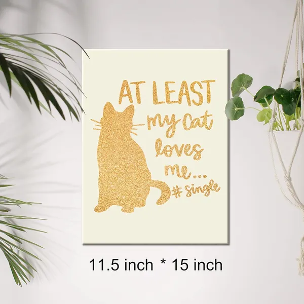 Multicolor_Funny_Cat_Gold_Foil_Canvas_Wall_Art_My_Cat_Love_Me_Print_Framed_Canvas_Painting_Artwork_Home_Decor_Gifts_12_X_16_Inch