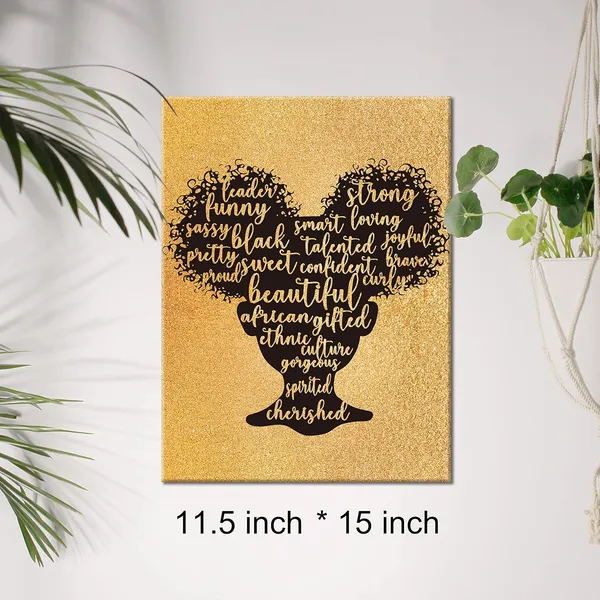 Multicolor_Black_Woman_Canvas_Wall_Art_Motivational_Black_Girl_Magic_Words_Gold_Foil_Art_Print_Framed_Canvas_Painting_Artwork_Home_Decor_Gifts_12_X_16_Inch