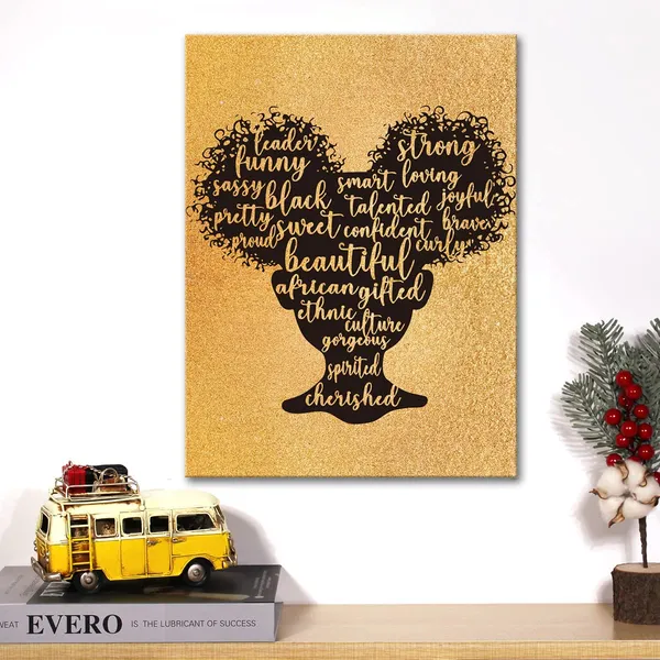 Multicolor_Black_Woman_Canvas_Wall_Art_Motivational_Black_Girl_Magic_Words_Gold_Foil_Art_Print_Framed_Canvas_Painting_Artwork_Home_Decor_Gifts_12_X_16_Inch