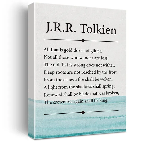 Multicolor_Inspirational_Wall_Art_J.R.R._Tolkien_Quote_All_That_Is_Gold_Is_Not_Glitter_Canvas_Painting_Prints_|_For_Home_Living_Room_Wall_Decor_Framed_Life_Quote_Artwork_Gifts(12_X_16_Inch)