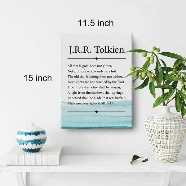 Multicolor_Inspirational_Wall_Art_J.R.R._Tolkien_Quote_All_That_Is_Gold_Is_Not_Glitter_Canvas_Painting_Prints_|_For_Home_Living_Room_Wall_Decor_Framed_Life_Quote_Artwork_Gifts(12_X_16_Inch)