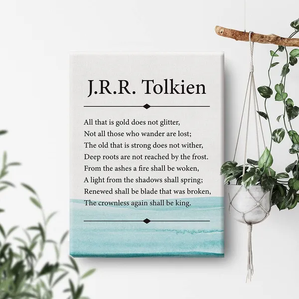 Multicolor_Inspirational_Wall_Art_J.R.R._Tolkien_Quote_All_That_Is_Gold_Is_Not_Glitter_Canvas_Painting_Prints_|_For_Home_Living_Room_Wall_Decor_Framed_Life_Quote_Artwork_Gifts(12_X_16_Inch)