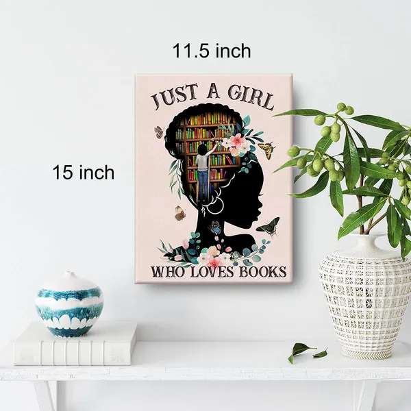 Multicolor_Books_Wall_Art_Just_A_Girl_Who_Loves_Books_Canvas_Painting_Prints_|_For_Home_Wall_Decor_Framed_Reading_Artwork_Book_Lover_Gifts_|_For_Black_Women_Girls_(12_X_16_Inch)
