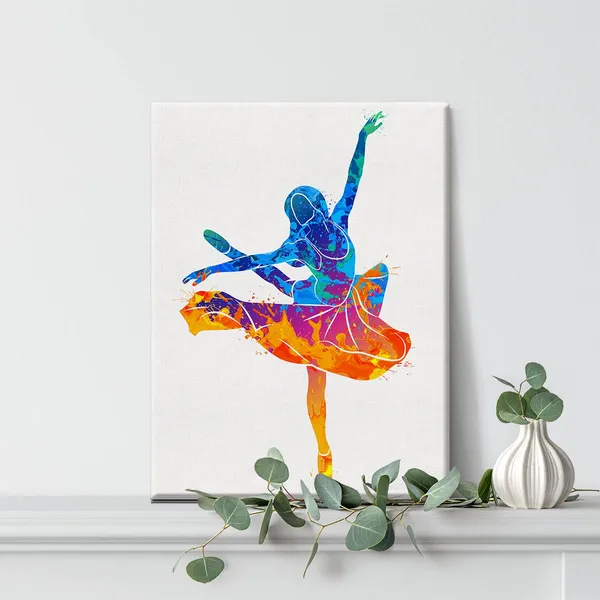 Multicolor_Ballerina_Watercolor_Wall_Ballet_Dance_Nursery_Canvas_Painting_Prints_|_For_Home_Office_Wall_Decor_Framed_Artwork_Gifts(12_X_16")
