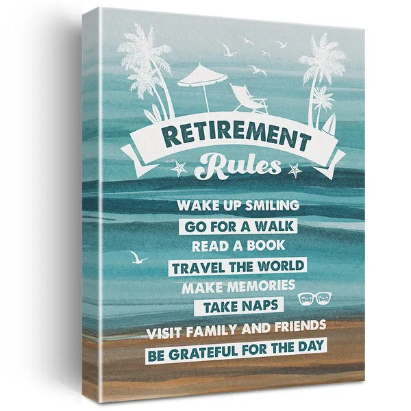 Multicolor_Watercolor_Retirement_Rules_Canvas_Painting_Inspirational_Retirement_Prints_|_For_Home_Wall_Art_Decor_Indoor_Outdoor_Artwork_Framed_Gifts(12_X_16_Inch)