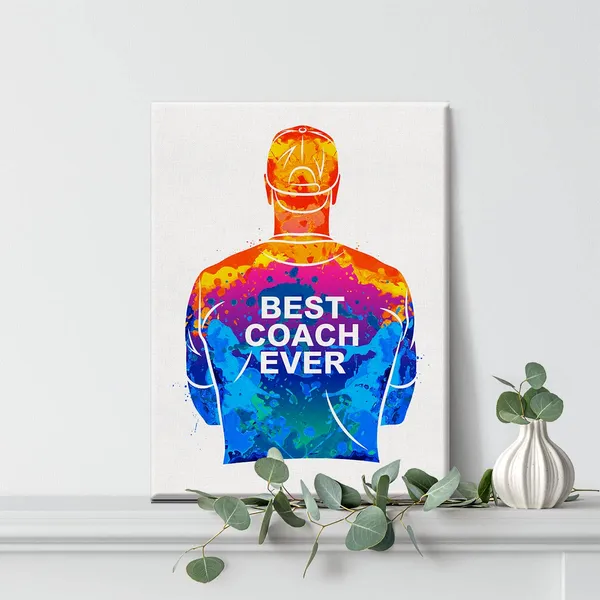 Multicolor_Watercolor_Best_Coach_Ever_Canvas_Painting_Prints_|_For_Home_Office_Wall_Decor_Framed_Artwork_Best_Coach_Gifts(12_X_16")