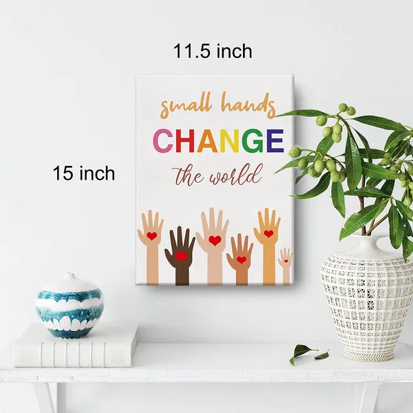 Multicolor_Inspirational_Diversity_Wall_Art_Equality_Watercolor_Canvas_Painting_Prints_|_For_Home_Wall_Decor_Framed_Artwork_Gifts(12_X_16_Inch)