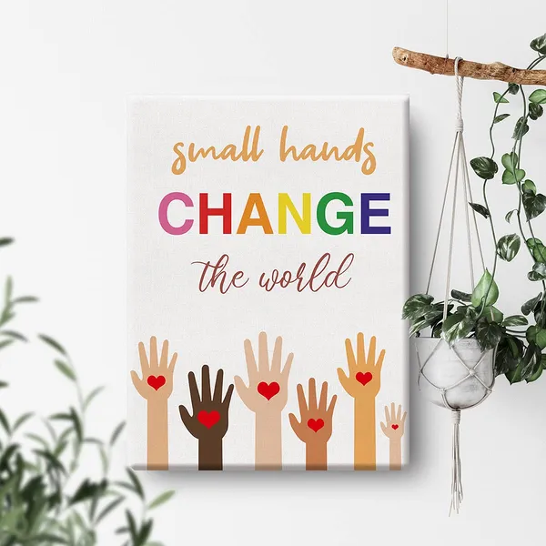 Multicolor_Inspirational_Diversity_Wall_Art_Equality_Watercolor_Canvas_Painting_Prints_|_For_Home_Wall_Decor_Framed_Artwork_Gifts(12_X_16_Inch)