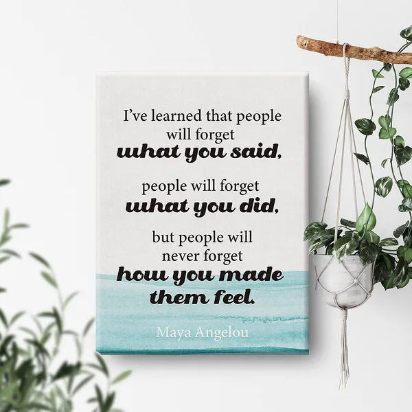 Multicolor_Inspirational_Wall_Art_Maya_Angelou_Quote_I'Ve_Learned_That_Canvas_Painting_Prints_|_For_Home_Living_Room_Wall_Decor_Framed_Life_Quote_Artwork_Gifts(12_X_16_Inch)
