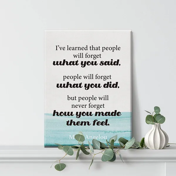 Multicolor_Inspirational_Wall_Art_Maya_Angelou_Quote_I'Ve_Learned_That_Canvas_Painting_Prints_|_For_Home_Living_Room_Wall_Decor_Framed_Life_Quote_Artwork_Gifts(12_X_16_Inch)
