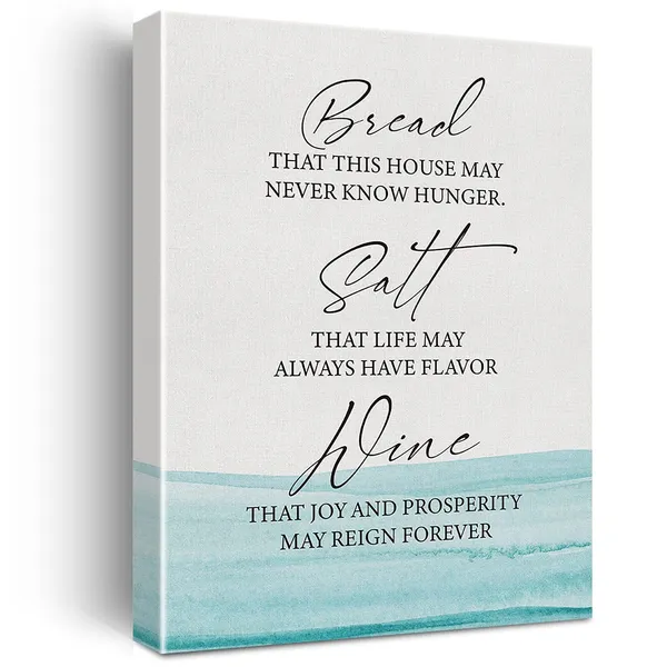 Multicolor_Inspirational_Wall_Art_Bread_Salt_Wine_Sign_Life_Quote_Canvas_Painting_Prints_|_For_Home_Kitchen_Office_Wall_Decor_Framed_Artwork_Gifts(12_X_16_Inch)