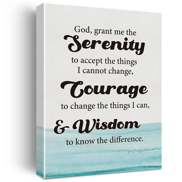 Multicolor_Inspirational_Wall_Art_God_Grant_Me_The_Serenity_Quote_Canvas_Painting_Prints_|_For_Home_Living_Room_Wall_Decor_Framed_Scripture_Prayer_Artwork_Gifts(12_X_16_Inch)