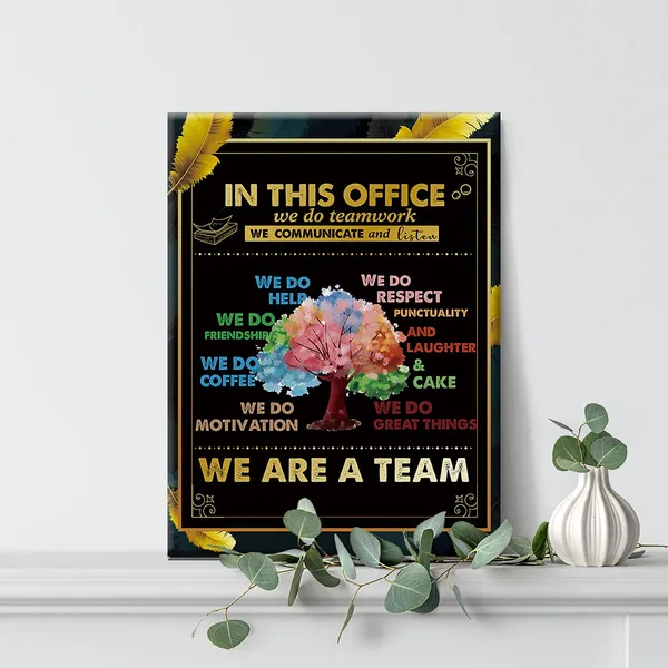 Multicolor_Inspirational_Wall_Art_In_This_Office_We_Are_A_Team_Canvas_Painting_Prints_|_For_Home_Wall_Decor_Framed_Team_Spirit_Artwork_Office_Decor_Gifts_(12_X_16_Inch)