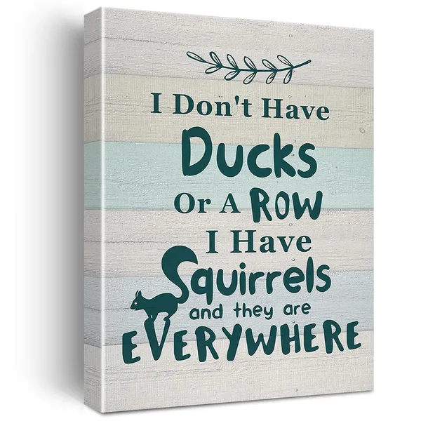 Multicolor_Rustic_Art_I_Don'T_Have_Ducks_Or_A_Row_Canvas_Painting_Prints_|_For_Home_Nursery_Wall_Decor_Framed_Artwork_Gifts(12_X_16_Inch)