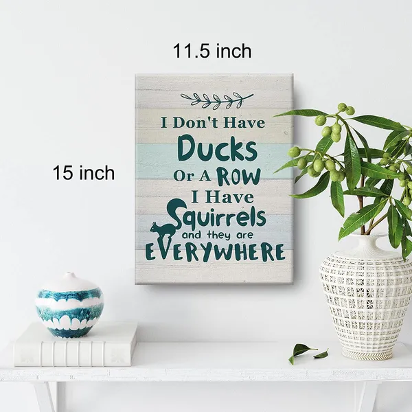 Multicolor_Rustic_Art_I_Don'T_Have_Ducks_Or_A_Row_Canvas_Painting_Prints_|_For_Home_Nursery_Wall_Decor_Framed_Artwork_Gifts(12_X_16_Inch)
