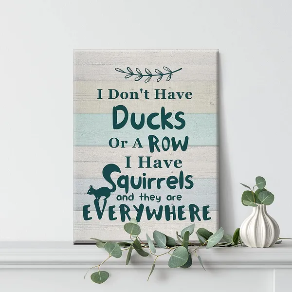 Multicolor_Rustic_Art_I_Don'T_Have_Ducks_Or_A_Row_Canvas_Painting_Prints_|_For_Home_Nursery_Wall_Decor_Framed_Artwork_Gifts(12_X_16_Inch)