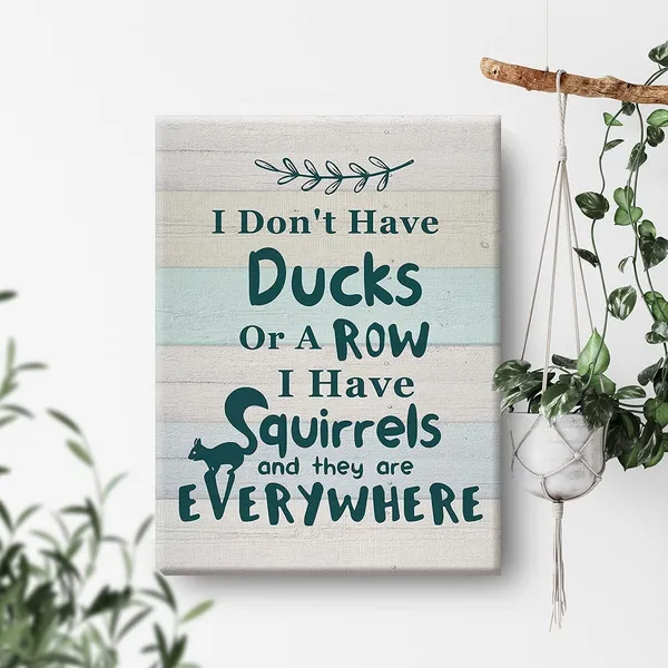 Multicolor_Rustic_Art_I_Don'T_Have_Ducks_Or_A_Row_Canvas_Painting_Prints_|_For_Home_Nursery_Wall_Decor_Framed_Artwork_Gifts(12_X_16_Inch)