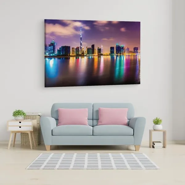 Multicolor_Burj_Khalifa,_Wooden_Framed_Canvas_Paintings_|_For_Home_Decor_|_Bedroom,_Living_Room,Wall_Decoration_|_Hd_Print_Canvas_|_Wall_Art_Painting,_Size_16_X_24_Inch