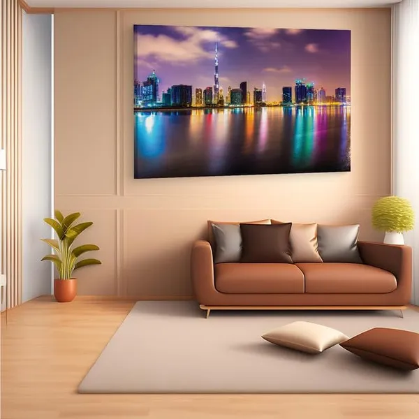 Multicolor_Burj_Khalifa,_Wooden_Framed_Canvas_Paintings_|_For_Home_Decor_|_Bedroom,_Living_Room,Wall_Decoration_|_Hd_Print_Canvas_|_Wall_Art_Painting,_Size_16_X_24_Inch