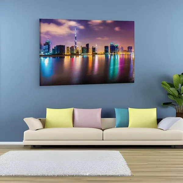 Multicolor_Burj_Khalifa,_Wooden_Framed_Canvas_Paintings_|_For_Home_Decor_|_Bedroom,_Living_Room,Wall_Decoration_|_Hd_Print_Canvas_|_Wall_Art_Painting,_Size_16_X_24_Inch