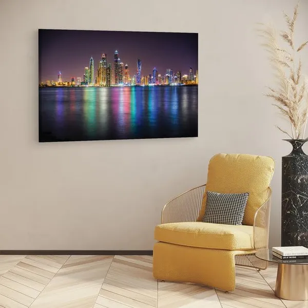 Multicolor_Dubai_Marina_Night,_Wooden_Framed_Canvas_Paintings_|_For_Home_Decor_|_Bedroom,_Living_Room,Wall_Decoration_|_Hd_Print_Canvas_|_Wall_Art_Painting,_Size_16_X_24_Inch