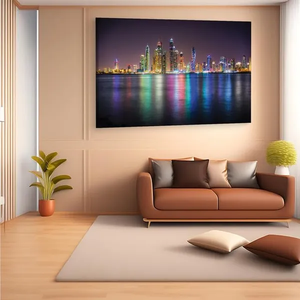Multicolor_Dubai_Marina_Night,_Wooden_Framed_Canvas_Paintings_|_For_Home_Decor_|_Bedroom,_Living_Room,Wall_Decoration_|_Hd_Print_Canvas_|_Wall_Art_Painting,_Size_16_X_24_Inch
